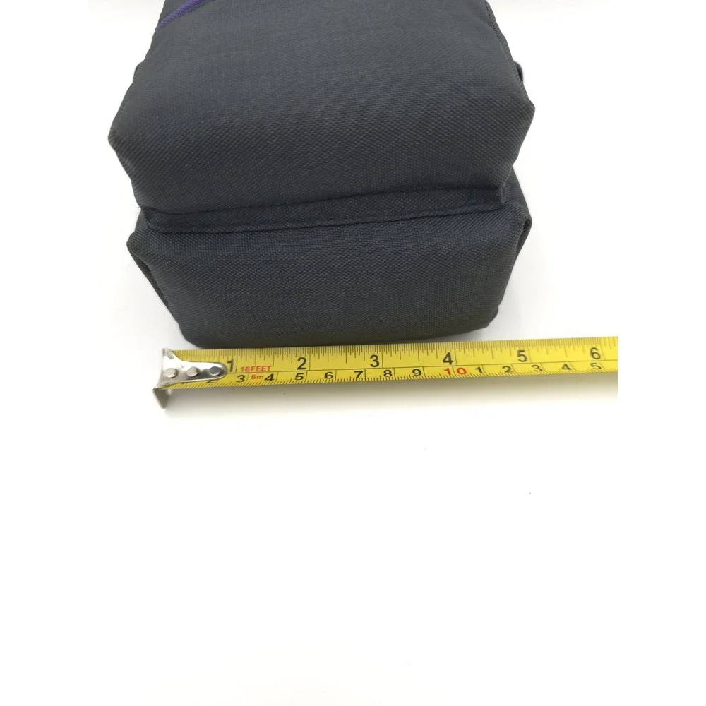 Vtg Coast Camera Bag Case Gray Purple Teal‎ W/Shoulder Strap Front Zip Pouch